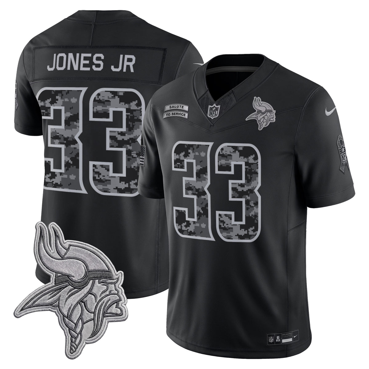 Minnesota Vikings 2026 Salute to Service Vapor Limited Jersey - All Stitched - Aaron Jones — view 1