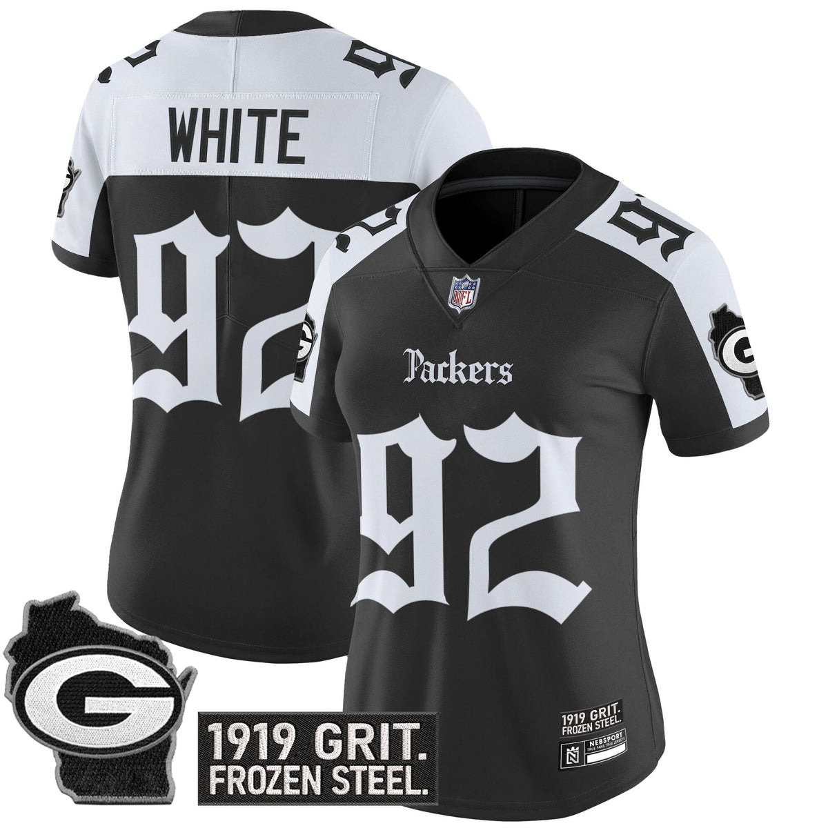 Women's Green Bay Packers 'Gothic Frozen Tundra Edition' Vapor Limited Jersey - All Stitched - Alternate - Reggie White — view 1