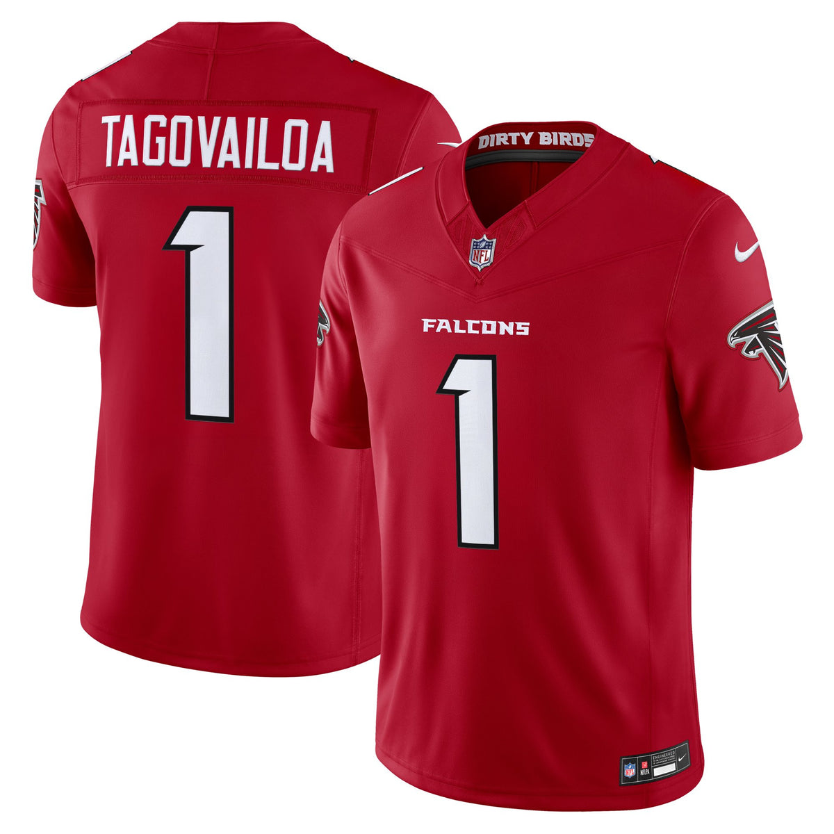 Men's Atlanta Falcons 2026 Vapor Limited Jersey - All Stitched - Red - Tua Tagovailoa — view 1