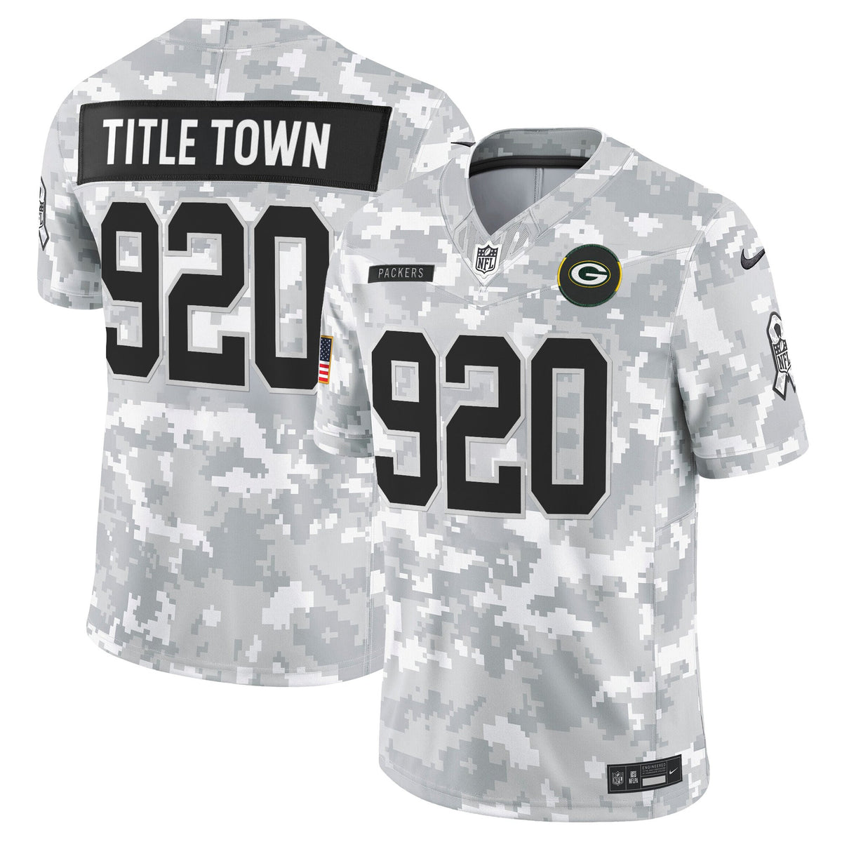Men's Green Bay Packers 2025 Salute to Service Vapor Limited Jersey - All Stitched - Arctic Camo - Title Town 920 — view 1
