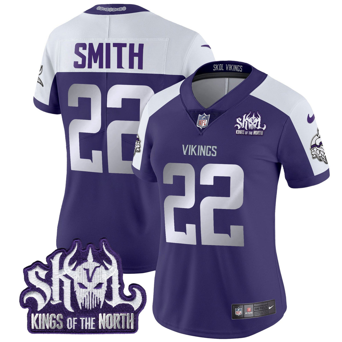 Women's Minnesota Vikings 2024 Winter Warrior Skol Patch Vapor Limited Jersey - All Stitched - Purple Alternate - Harrison Smith — view 1
