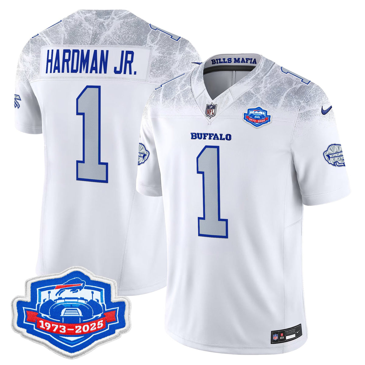 Men's Buffalo Bills 1973 - 2025 Farewell Season Patch Vapor Limited Jersey - All Stitched - Rivalries - Mecole Hardman Jr — view 1