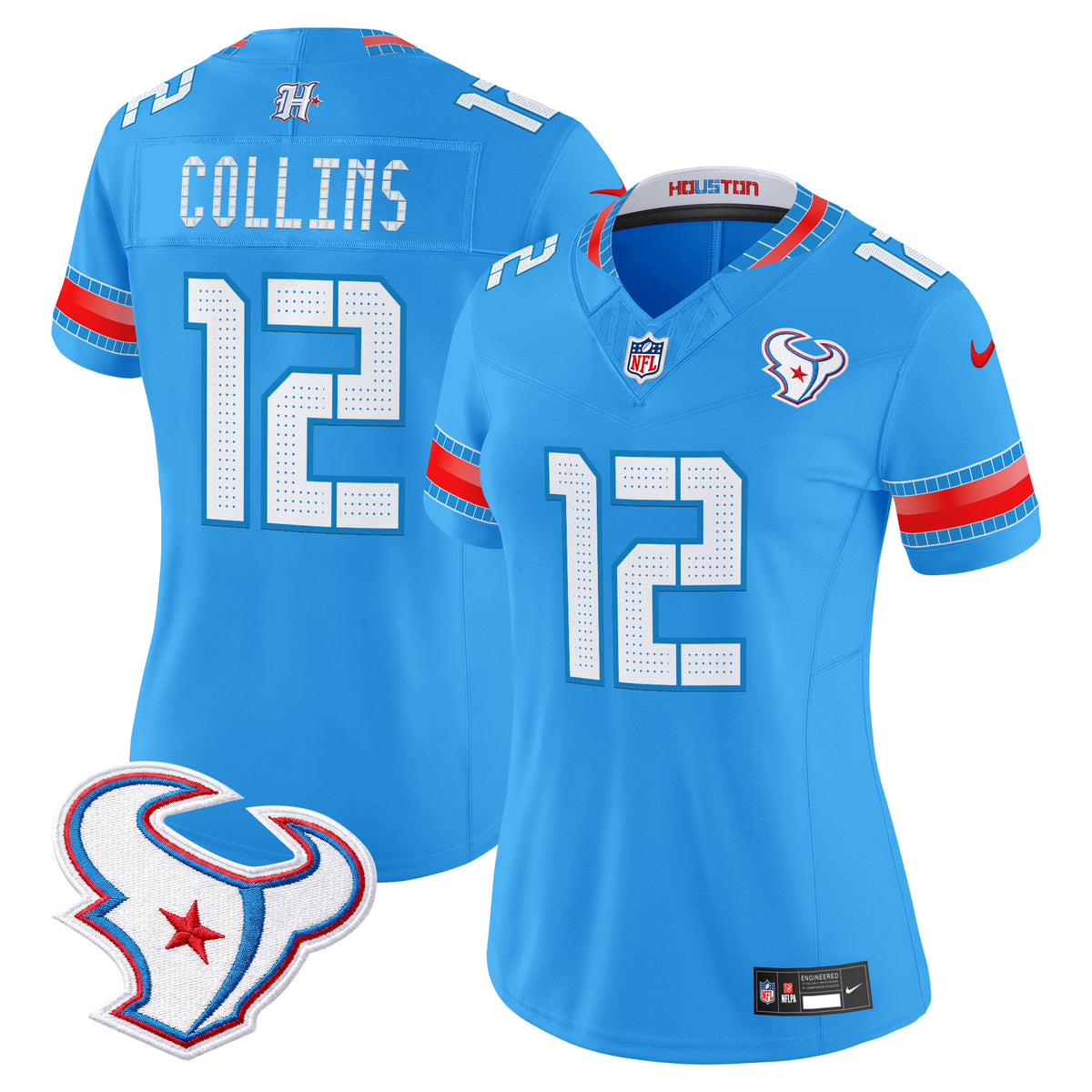 Women's Houston Texans 2026 Rivalries Vapor Limited Jersey - All Stitched - Blue - Nico Collins — view 1