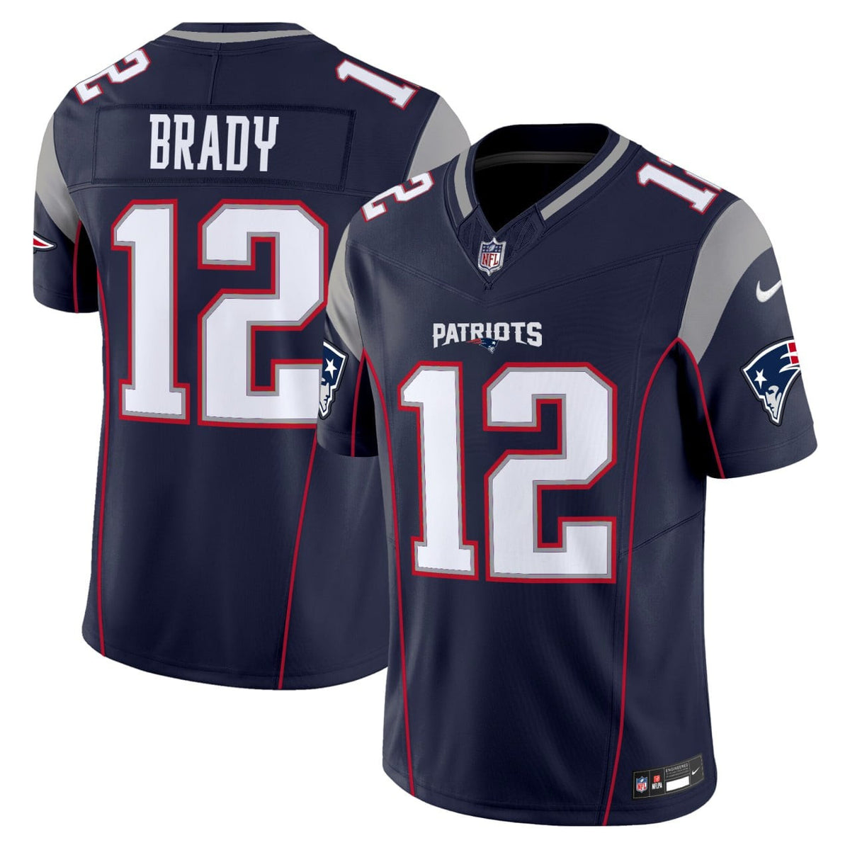 Tom Brady New England Patriots Navy Jersey - All Stitched - Navy — view 1