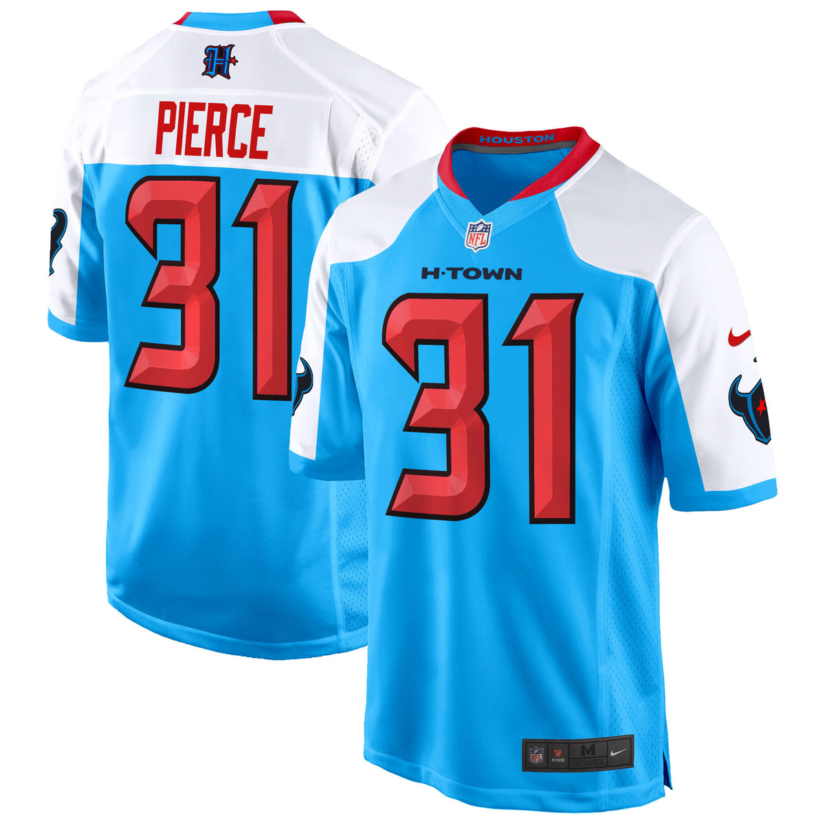 Men's Houston Texans 2024 Game Jersey - All Stitched - Blue Alternate - Dameon Pierce — view 1