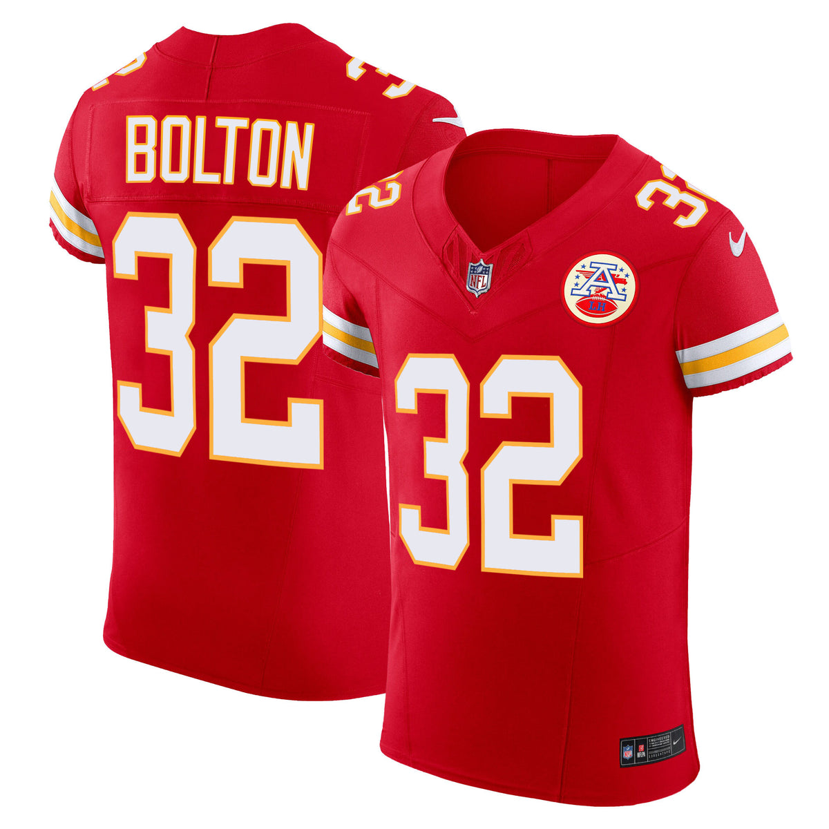 Men's Chiefs Vapor Elite Jersey - All Stitched - Red - Nick Bolton — view 1
