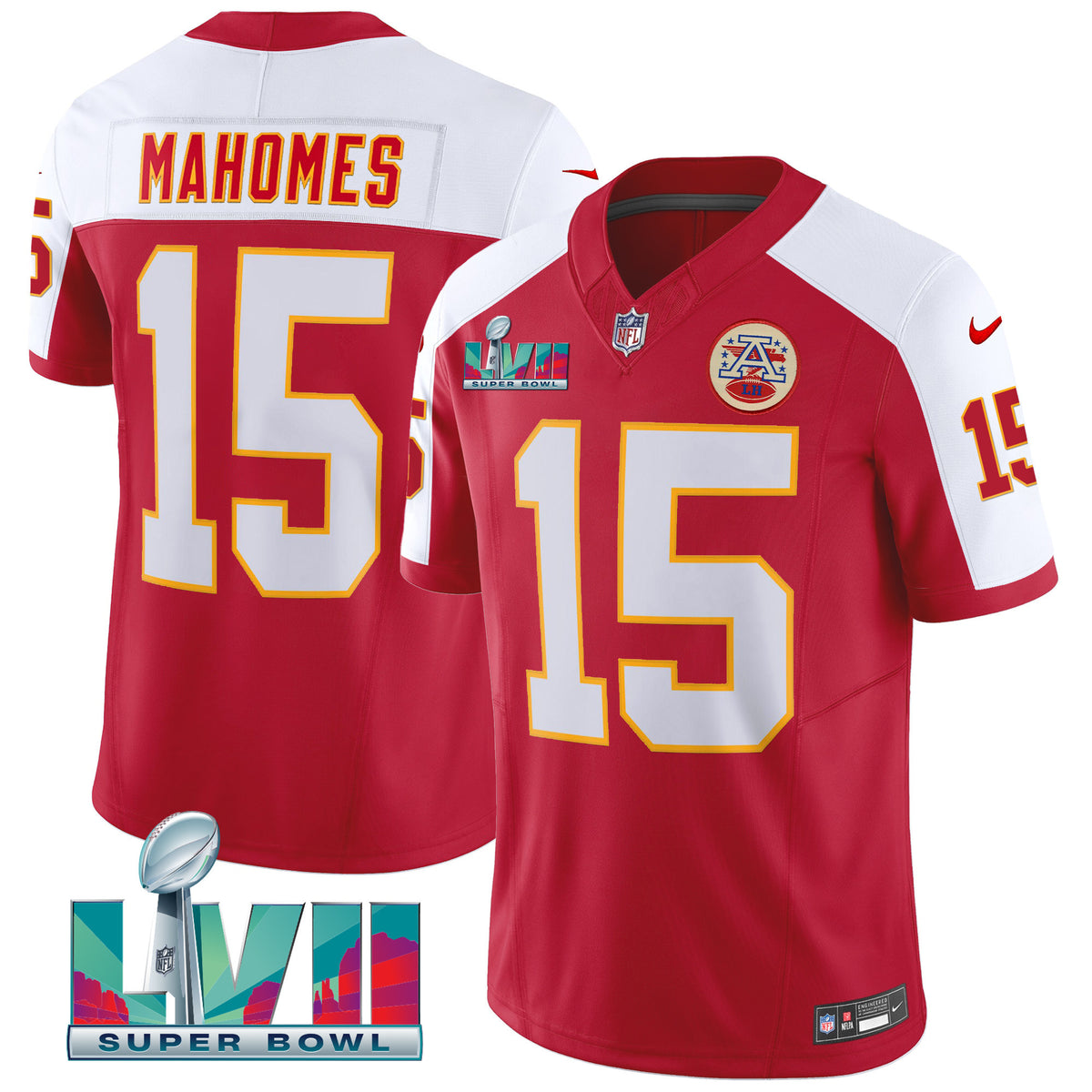 Men's Chiefs Throwback Limited Vapor Jersey - All Stitched - Alternate - Patrick Mahomes — view 1