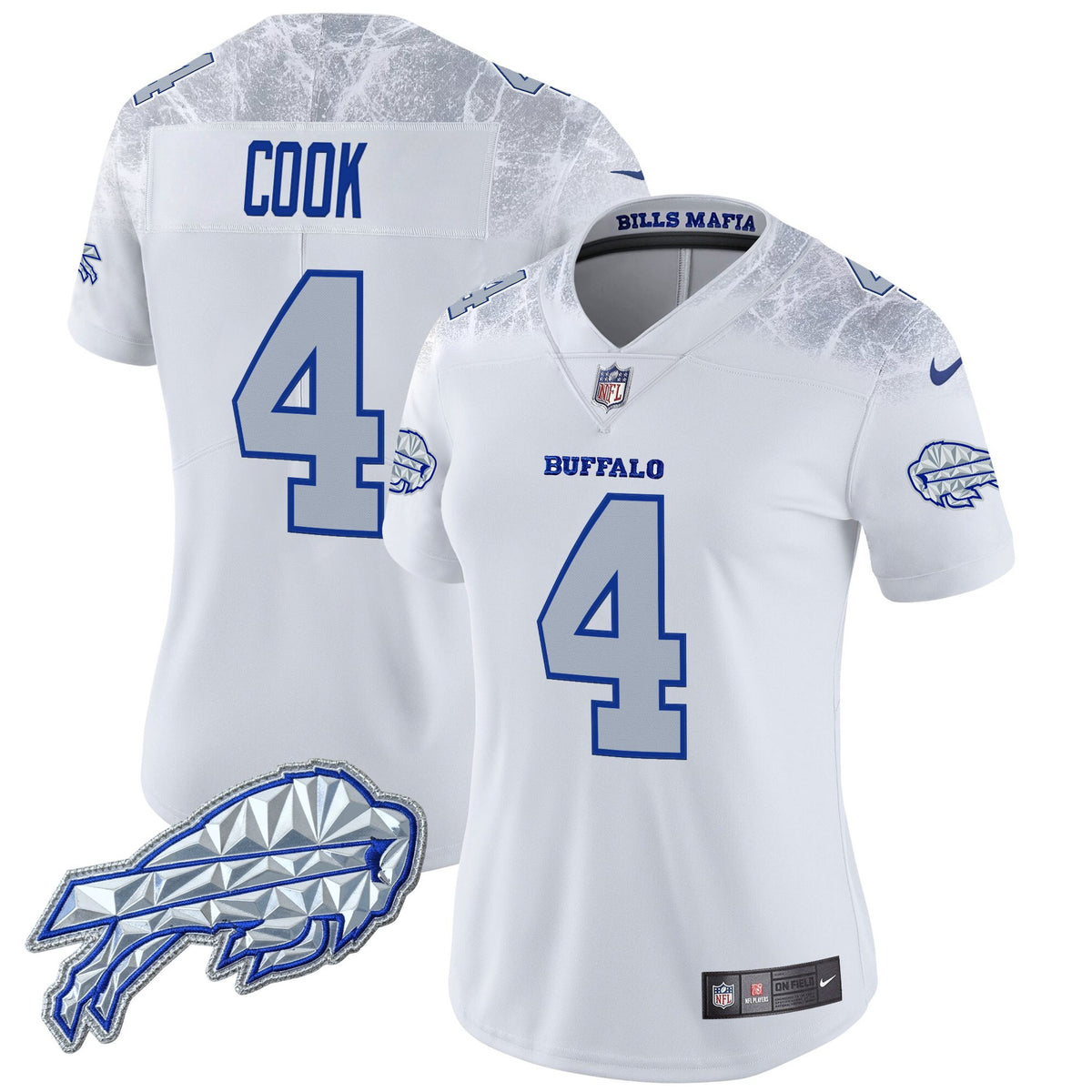 Women's Buffalo Bills 2025 Rivalries Vapor Limited Jersey - All Stitched - Cold Front - James Cook — view 1