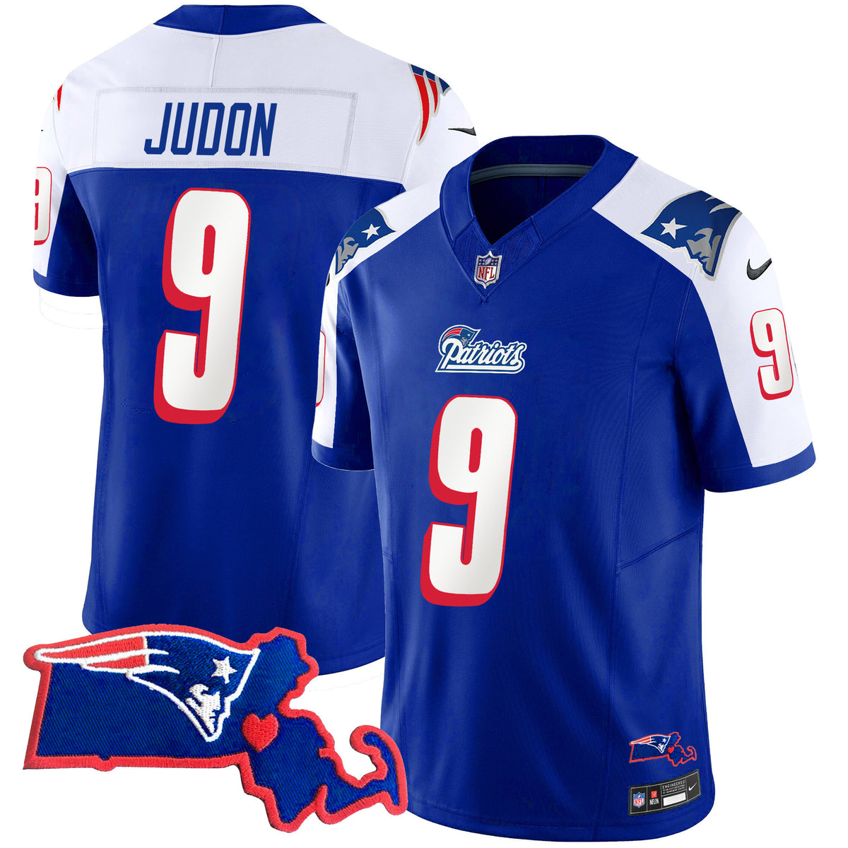 Men's Patriots Bill Belichick 6x Champions Vapor Jersey - All Stitched - 1996 Alternate - Matthew Judon — view 1