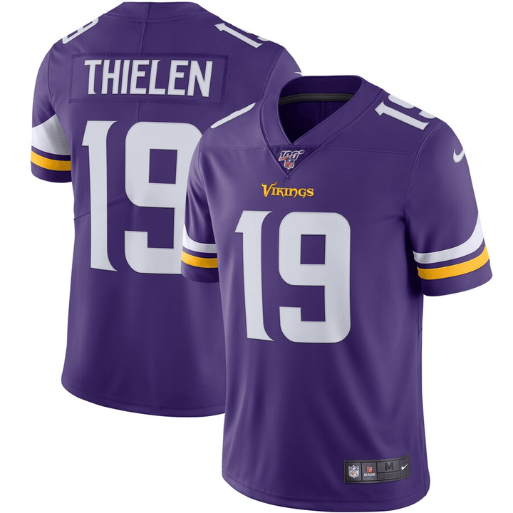Adam Thielen #19 Minnesota Vikings Purple Jersey - All Stitched - Adam Thielen — view 1