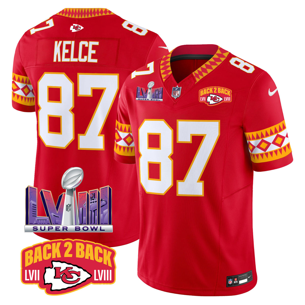 Men's Chiefs Special Vapor Limited Jersey - All Stitched - Red - Travis Kelce — view 1