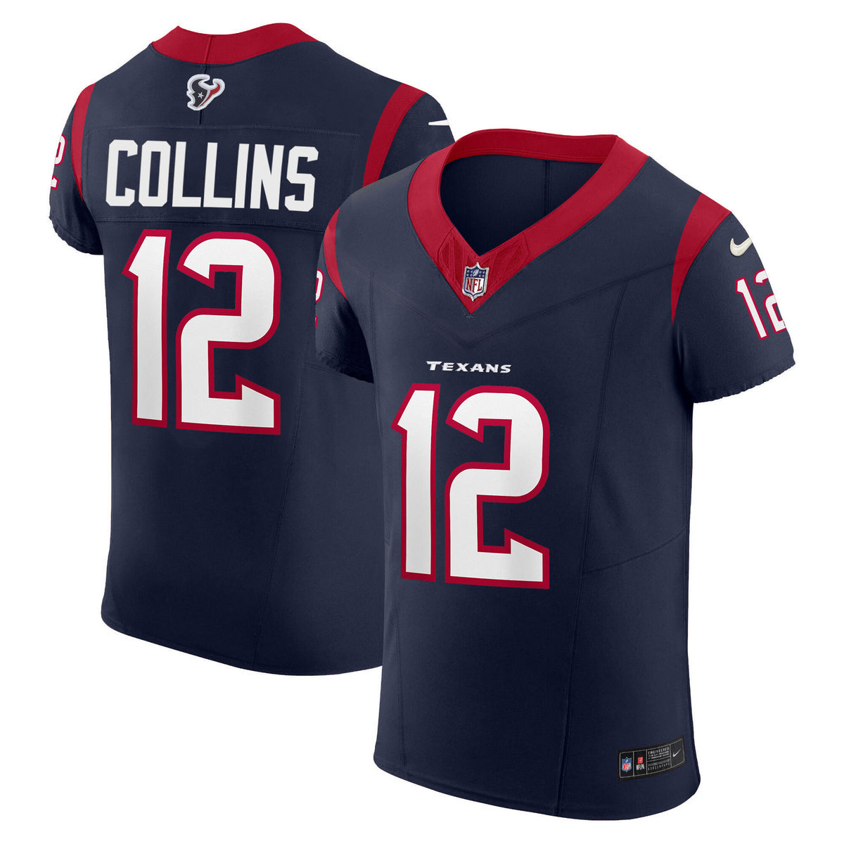 Men's Houston Texans Vapor Elite Jersey - All Stitched - Navy - Nico Collins — view 1