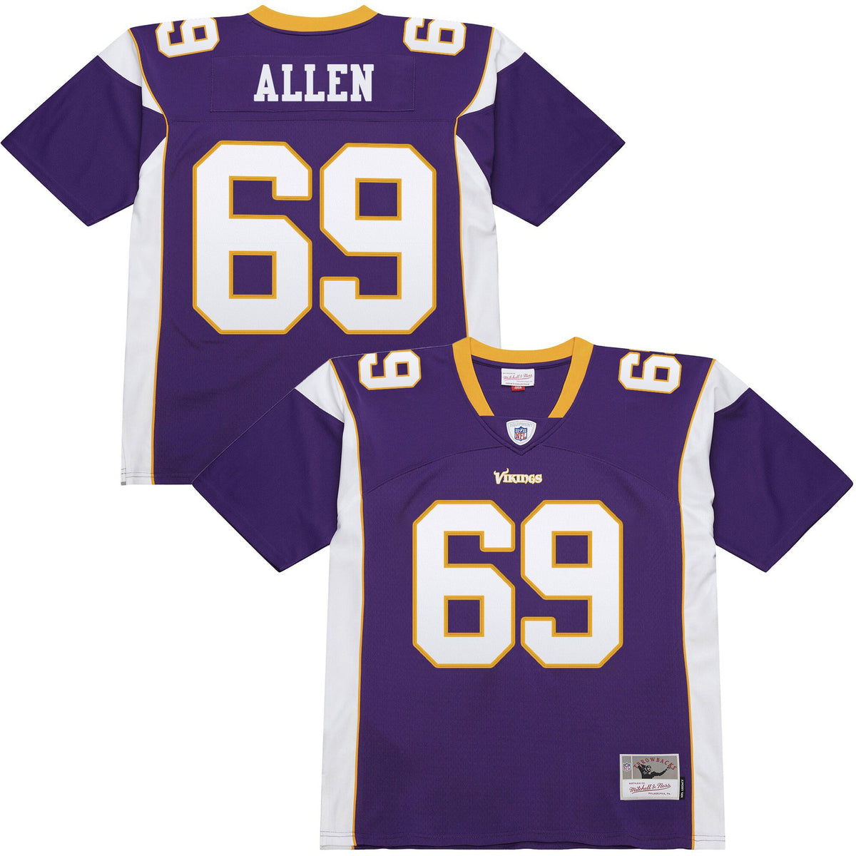 Men's Minnesota Vikings Throwback Player Jersey - All Stitched - Purple Legacy - Jared Allen — view 1