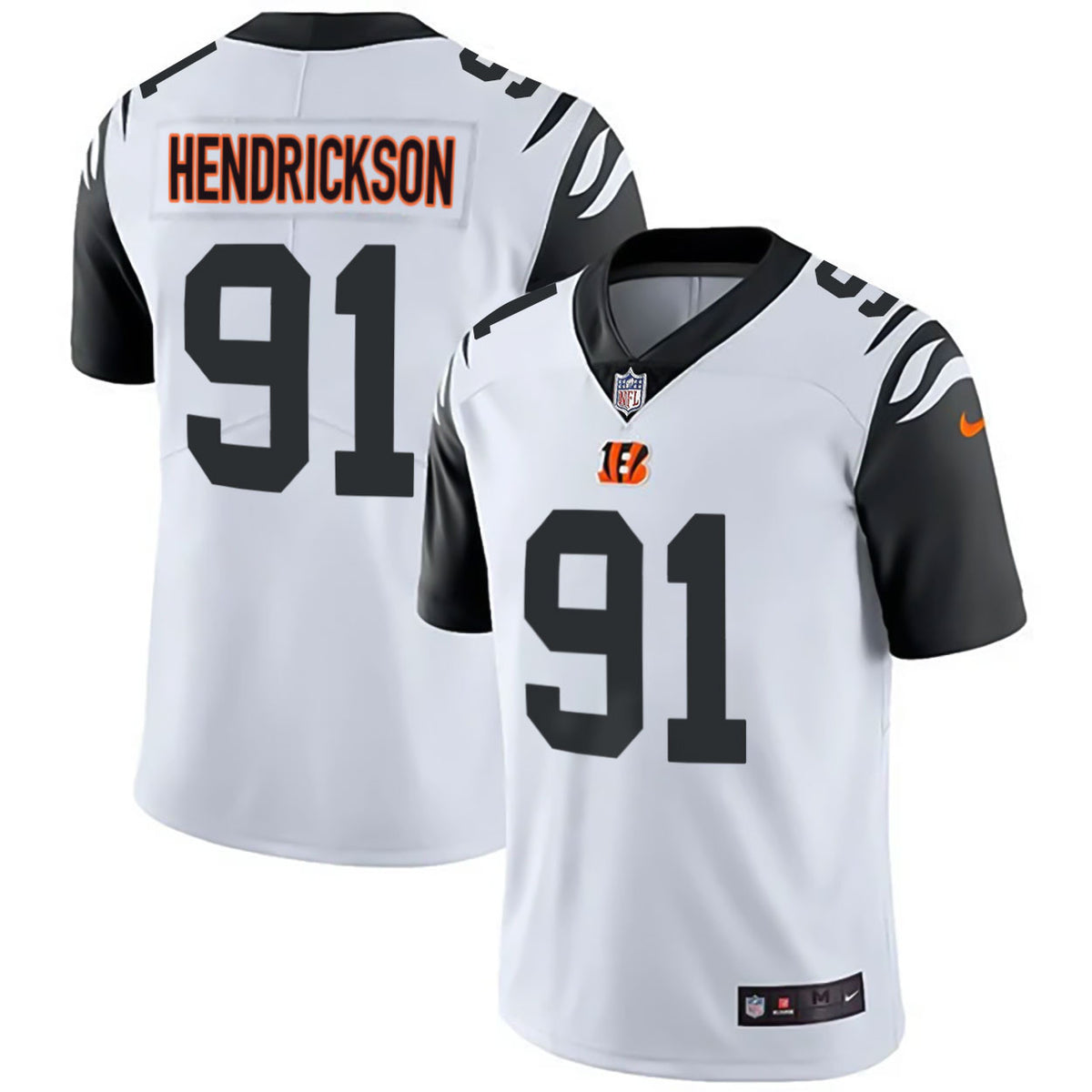 Men's Cincinnati Bengals White Gold & Black Gold Jersey - All Stitched - Color Rush - Trey Hendrickson — view 1