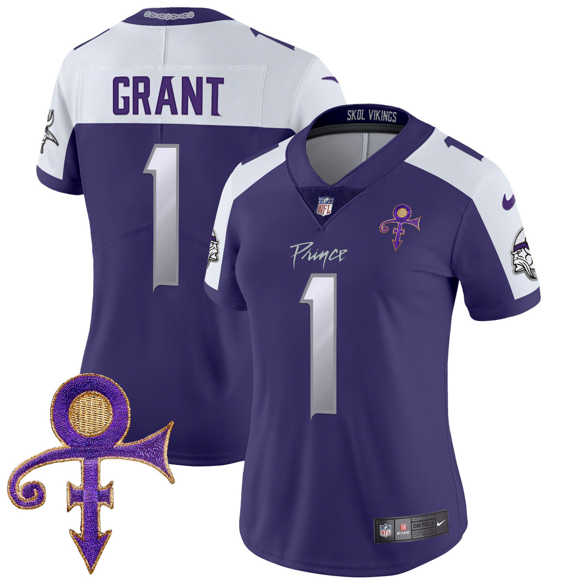 Women's Minnesota Vikings 2024 Prince Vapor Limited Jersey - All Stitched - Purple Alternate - Bud Grant — view 1