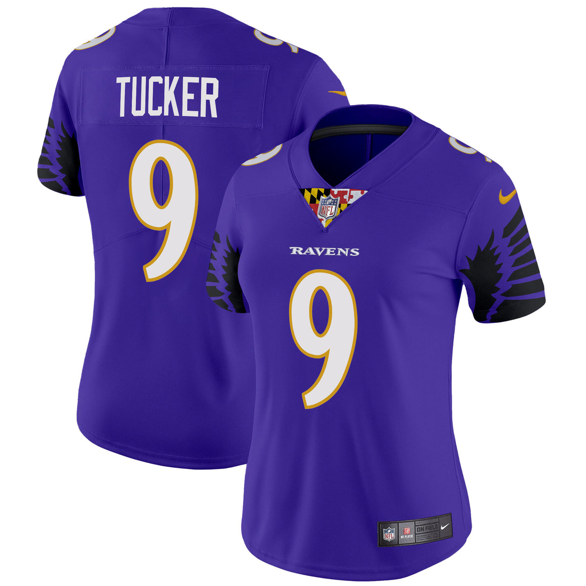 Women's Ravens Special Vapor Limited Jersey - All Stitched - Purple - Justin Tucker — view 1
