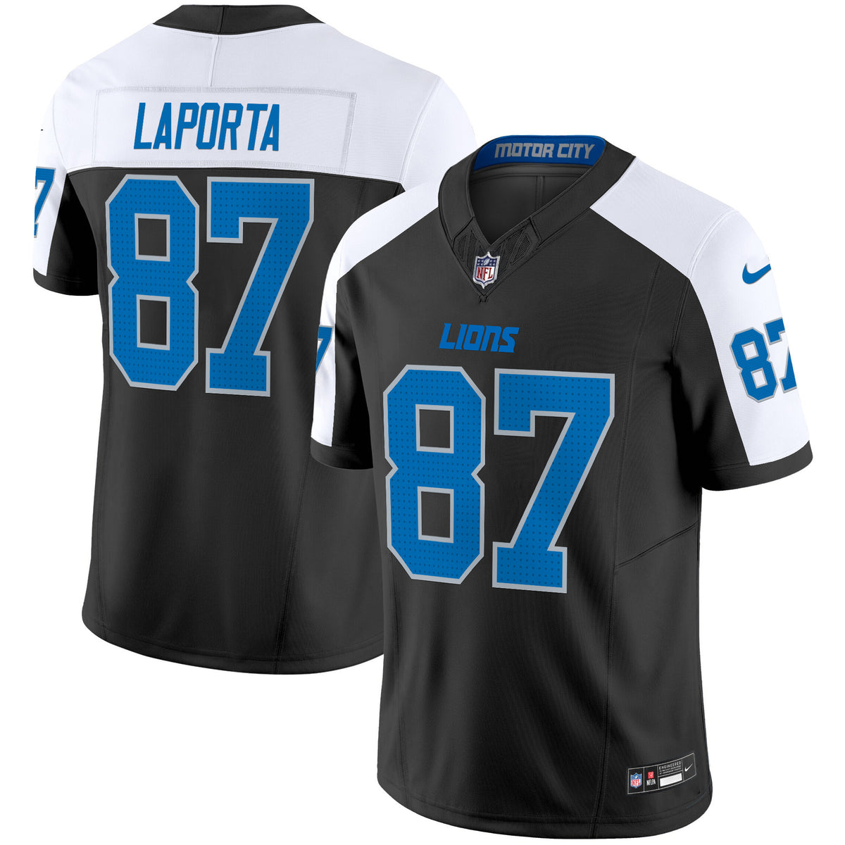 Men's Detroit Lions 2024 Vapor Limited Jersey - All Stitched - Alternate - Sam Laporta — view 1