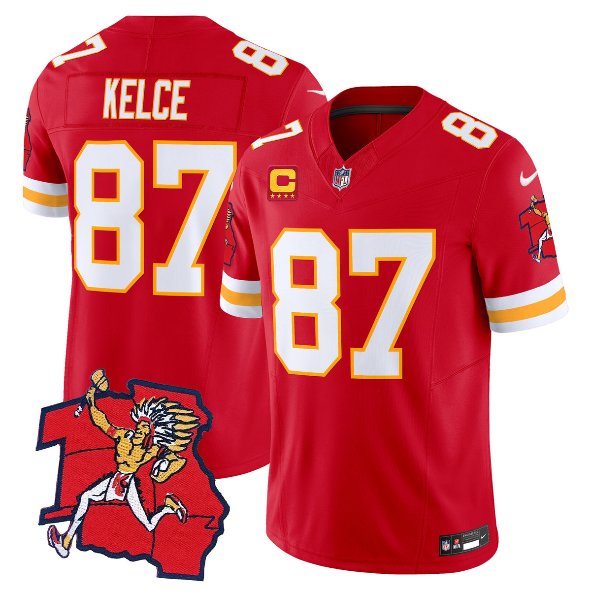 Men's Chiefs 1963 Throwback Vapor Limited Jersey - All Stitched - Red - Travis Kelce — view 1