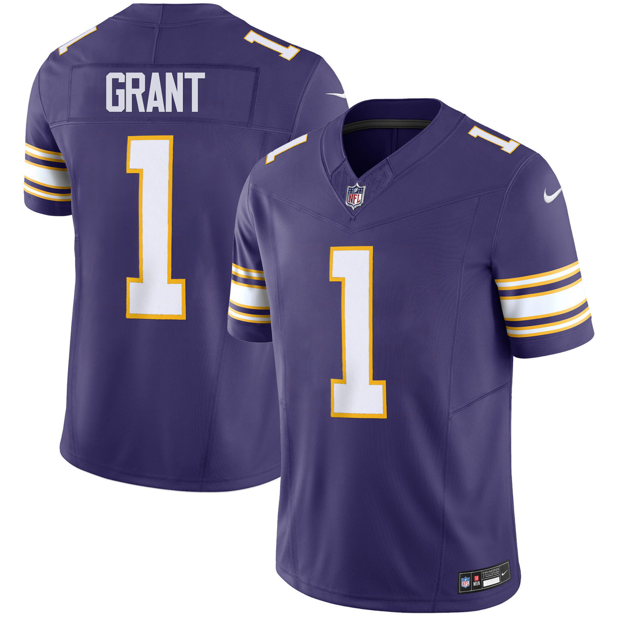 Men's Vikings Classic Limited Jersey - All Stitched - Purple - Bud Grant — view 1