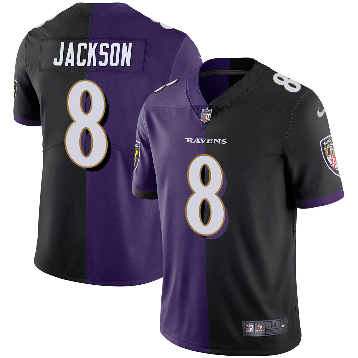 Ravens Split Vapor Jersey - All Stitched - Men - Lamar Jackson — view 1