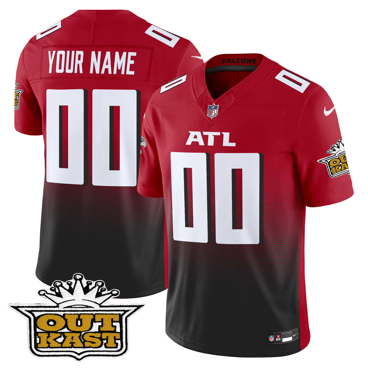 Outkast x Atlanta Falcons 2024 Vapor Limited Custom Jersey - All Stitched - Red — view 1
