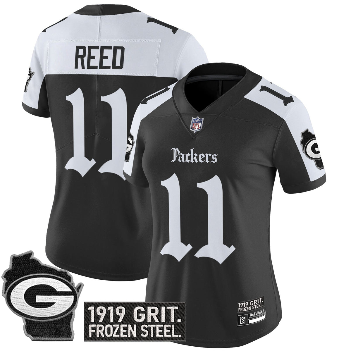 Women's Green Bay Packers 'Gothic Frozen Tundra Edition' Vapor Limited Jersey - All Stitched - Alternate - Jayden Reed — view 1