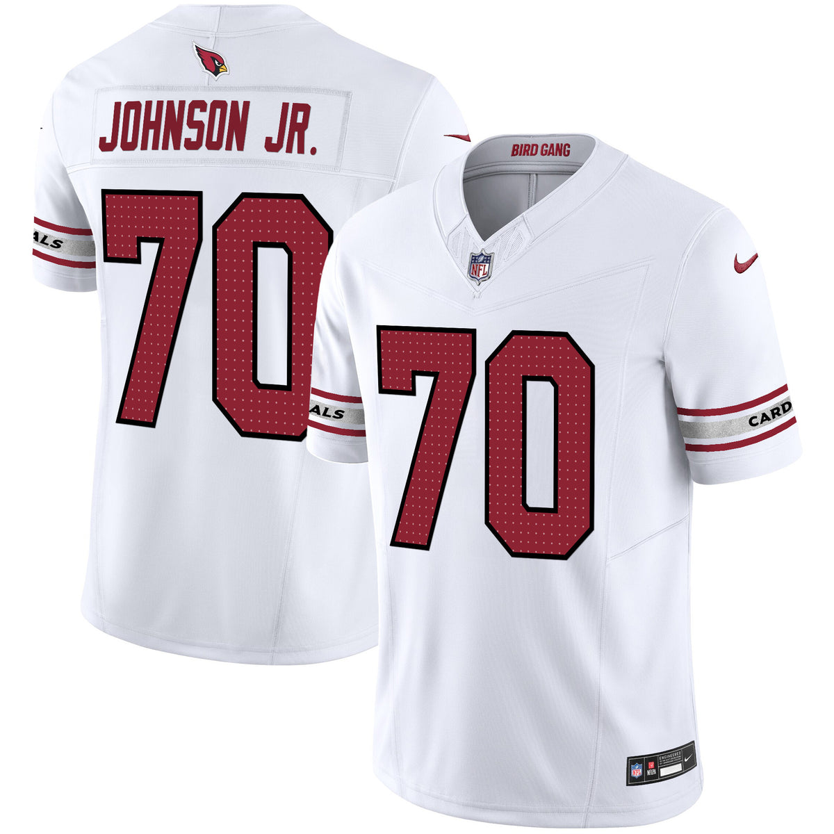 Men's Arizona Cardinals 2024 Vapor Limited Jersey - All Stitched - White - Paris Johnson Jr — view 1