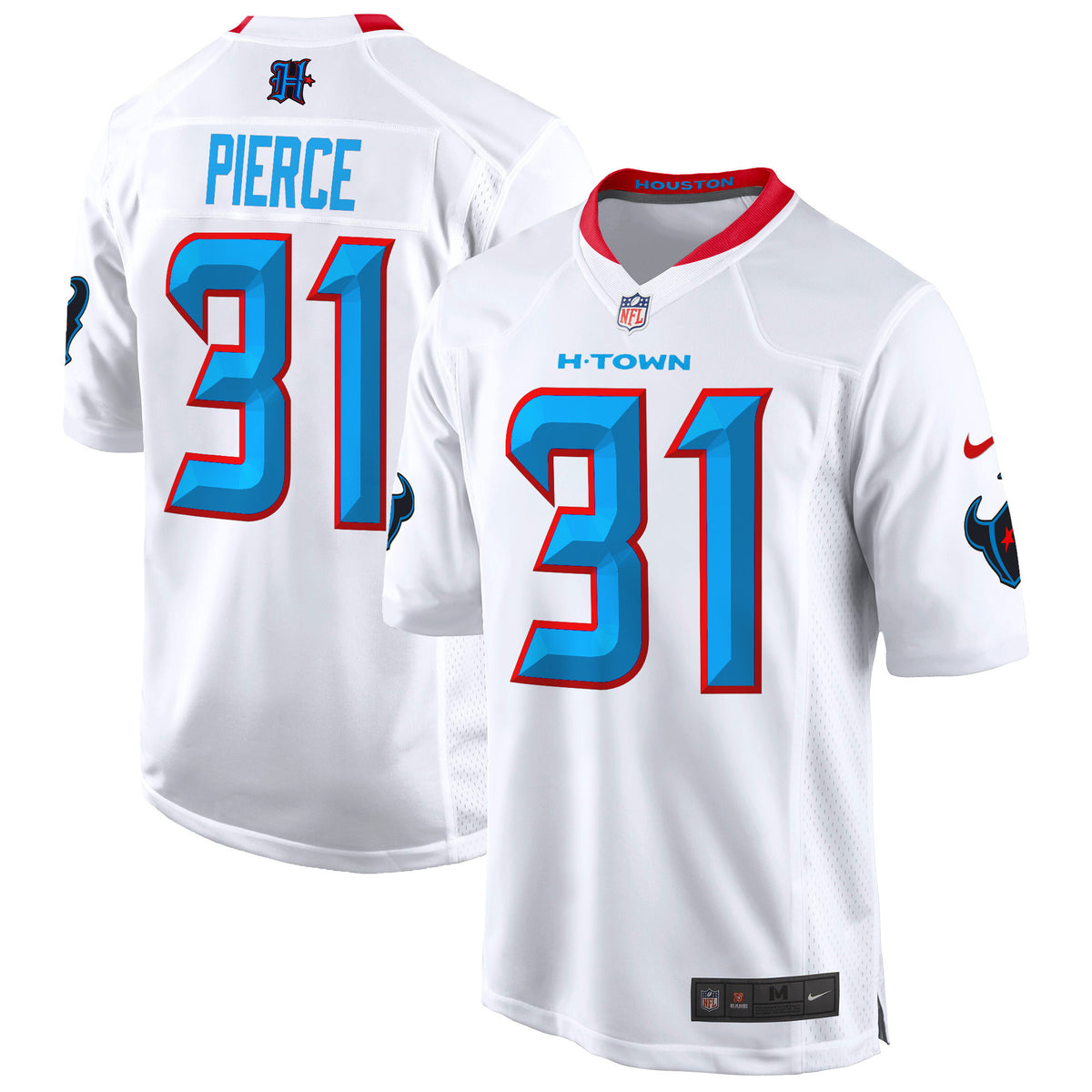 Men's Houston Texans 2024 Game Jersey - All Stitched - White - Dameon Pierce — view 1