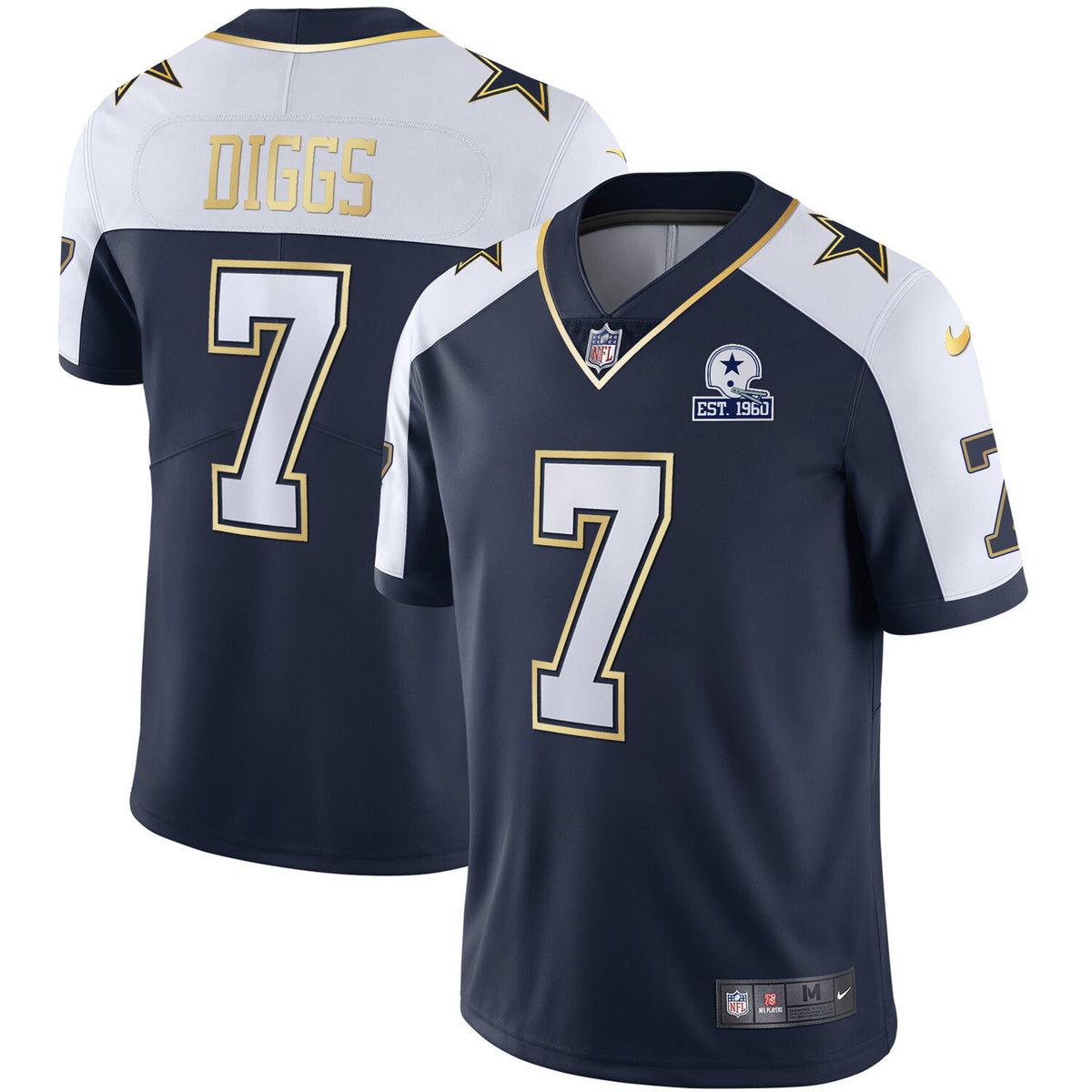 Men's Cowboys Vapor Gold Jersey - All Stitched - Alternate - Trevon Diggs — view 1
