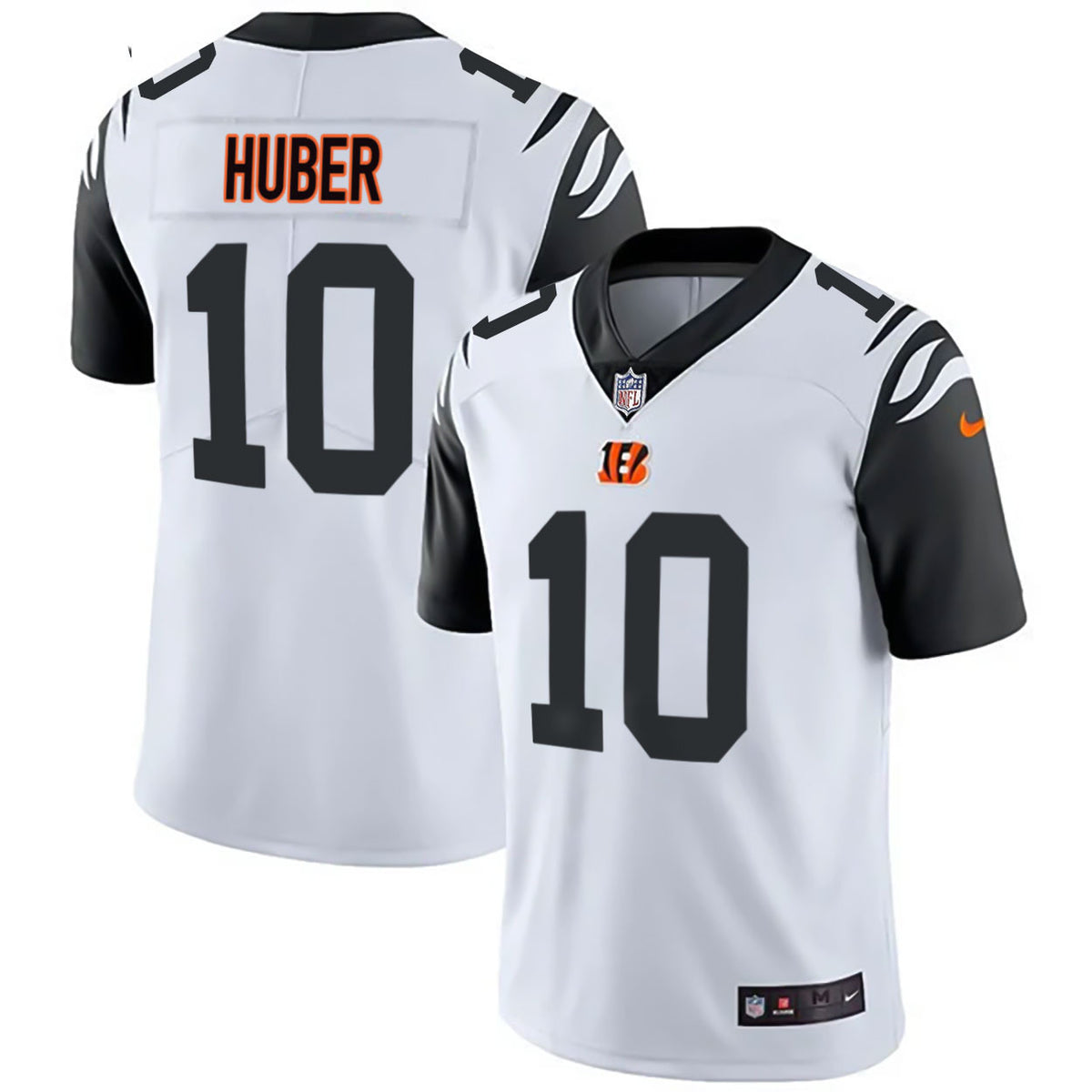 Men's Cincinnati Bengals White Gold & Black Gold Jersey - All Stitched - Color Rush - Kevin Huber — view 1