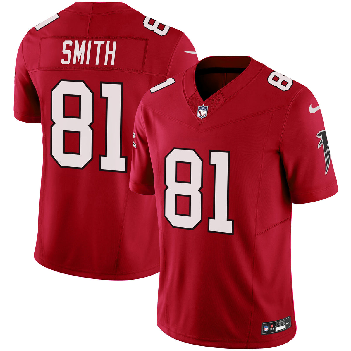 Men's Atlanta Falcons Vapor Limited Jersey - All Stitched - Red - Jonnu Smith — view 1