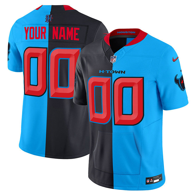 Houston Texans 2024 Vapor Hand Warmer Custom Jersey - All Stitched - Split — view 1