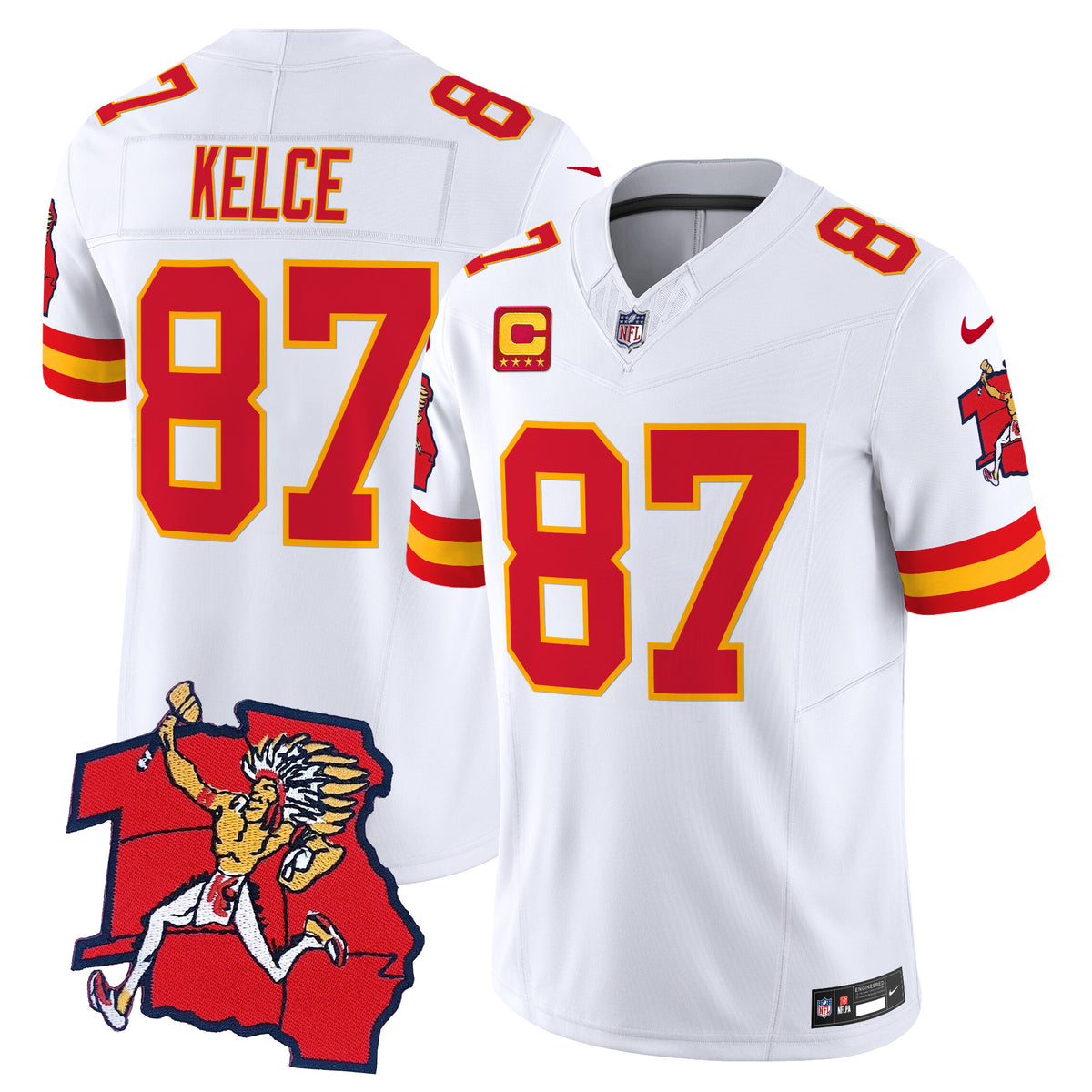 Men's Chiefs 1963 Throwback Vapor Limited Jersey - All Stitched - White - Travis Kelce — view 1