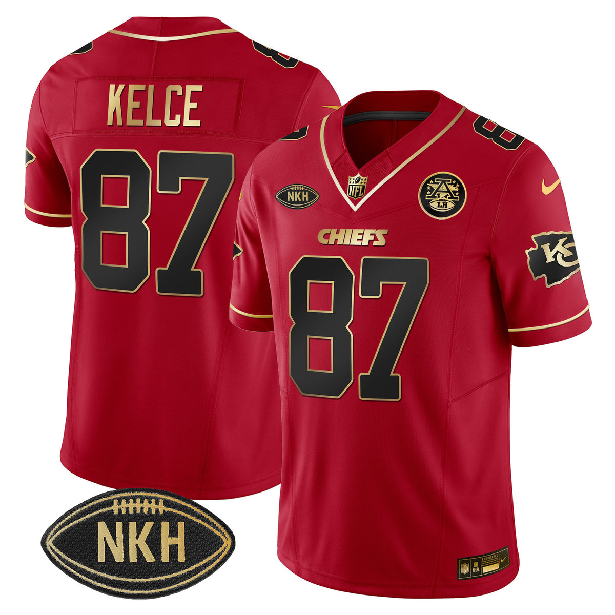 Men's Chiefs NKH Patch 2023 Vapor Limited Jersey - All Stitched - Red Special - Travis Kelce — view 1