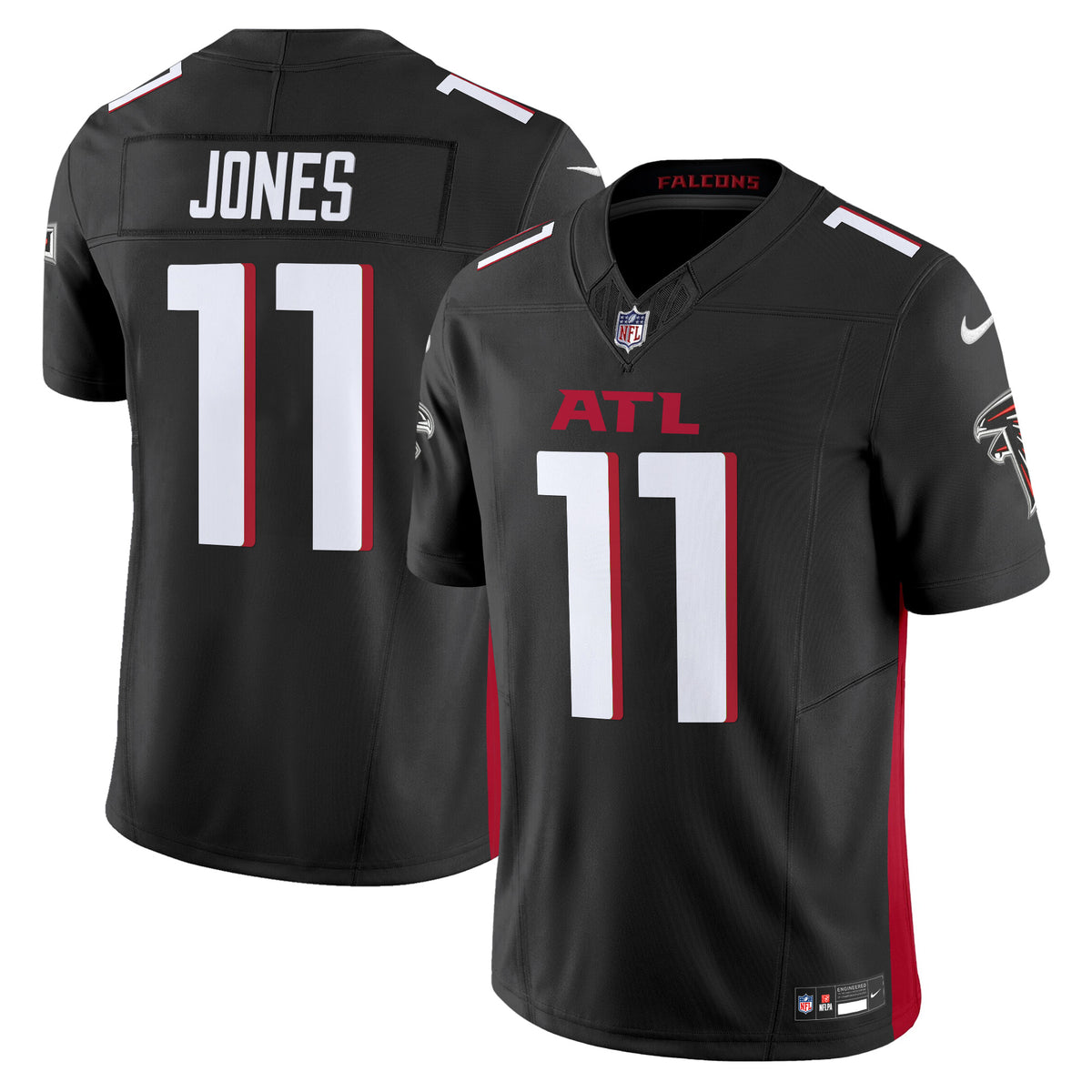 Men's Atlanta Falcons 2024 Vapor Limited Jersey - All Stitched - Black - Julio Jones — view 1