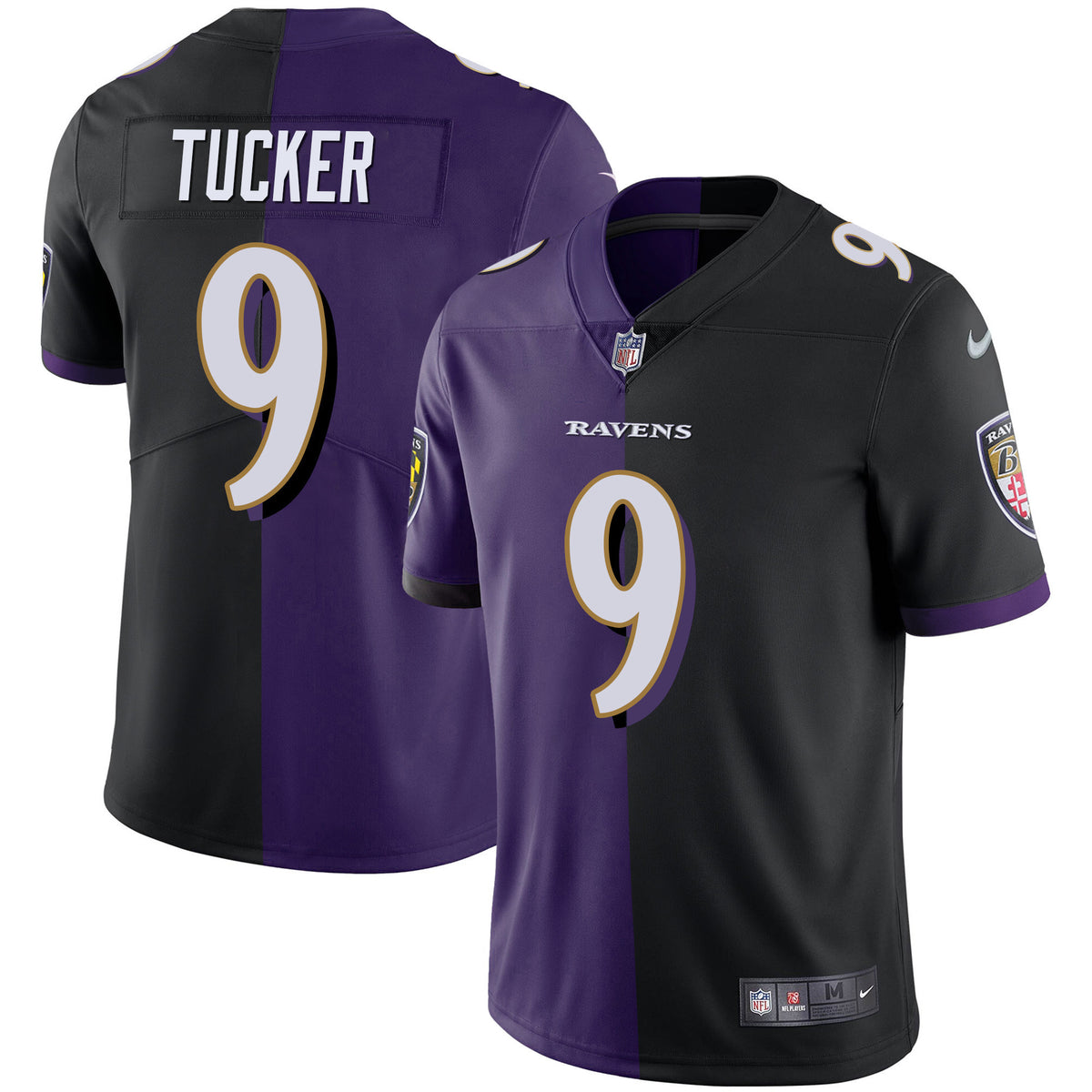 Ravens Split Vapor Jersey - All Stitched - Men - Justin Tucker — view 1