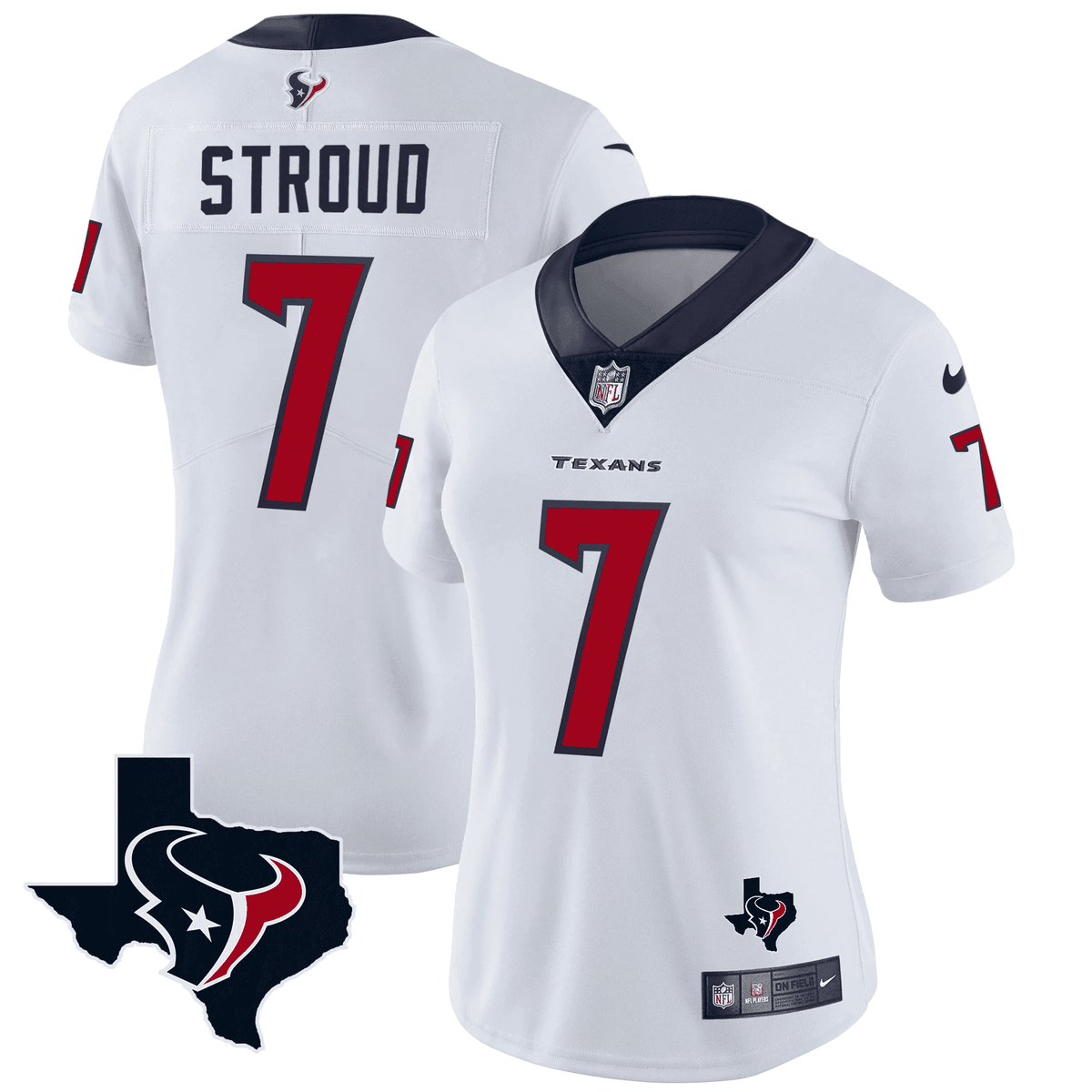 C.J. Stroud Houston Texans Vapor Limited Jersey - All Stitched - White — view 1