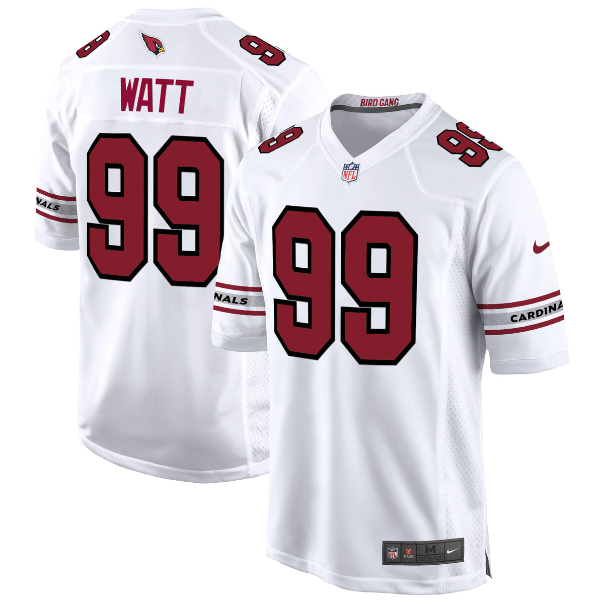 Men's Arizona Cardinals 2024 Game Jersey - All Stitched - White - J.J. Watt — view 1