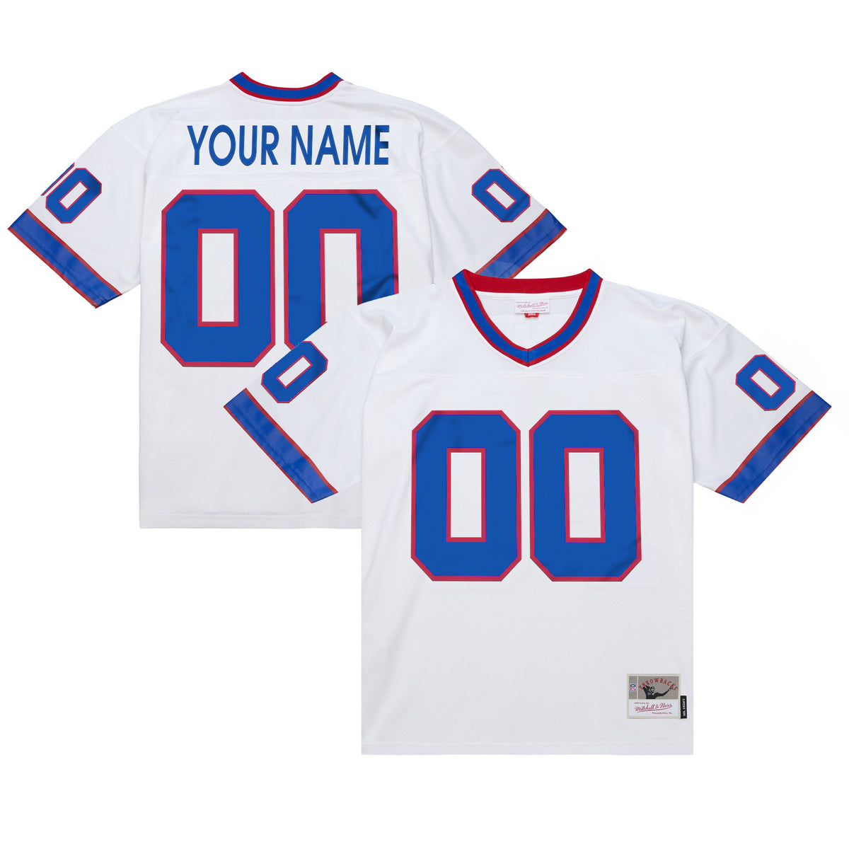 Buffalo Bills Throwback Custom Jersey - All Stitched - White — view 1