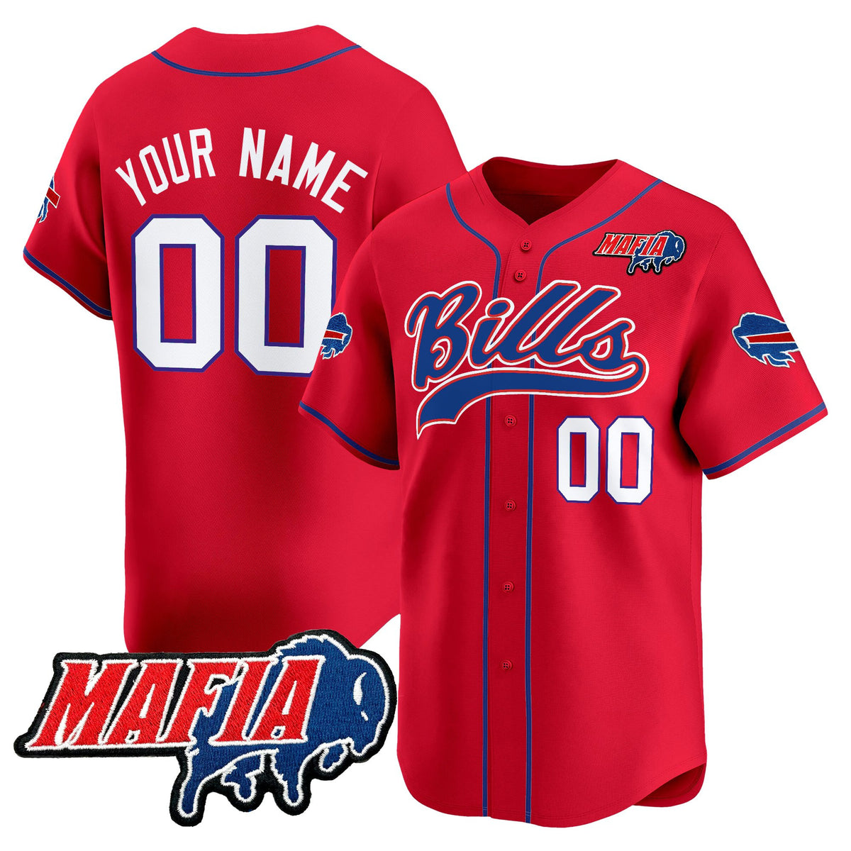 Buffalo Bills 2025 Vapor Baseball Custom Jersey - All Stitched — view 1