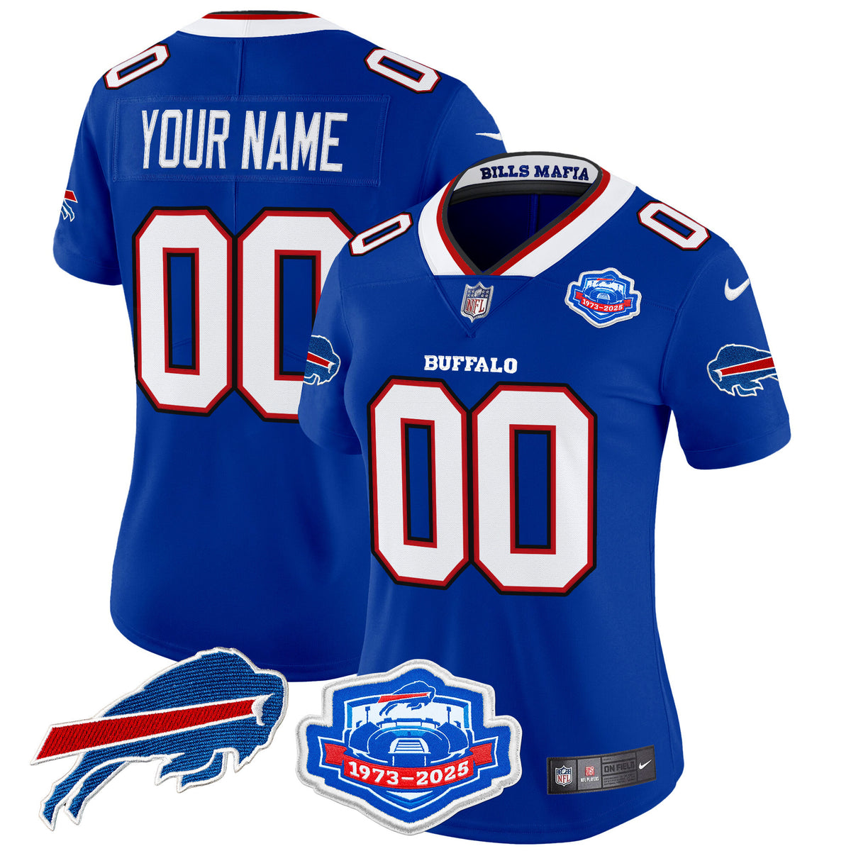 Buffalo Bills 2025 Rivalries Vapor Limited Custom Jersey - Farewell Season Patch - All Stitched - Royal — view 1