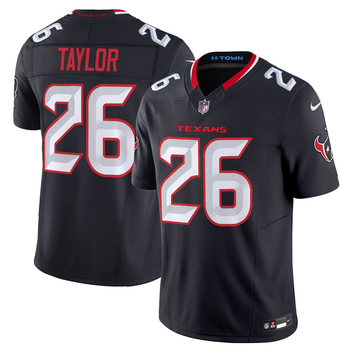 J. J. Taylor Houston Texans Navy Jersey - All Stitched - Navy — view 1