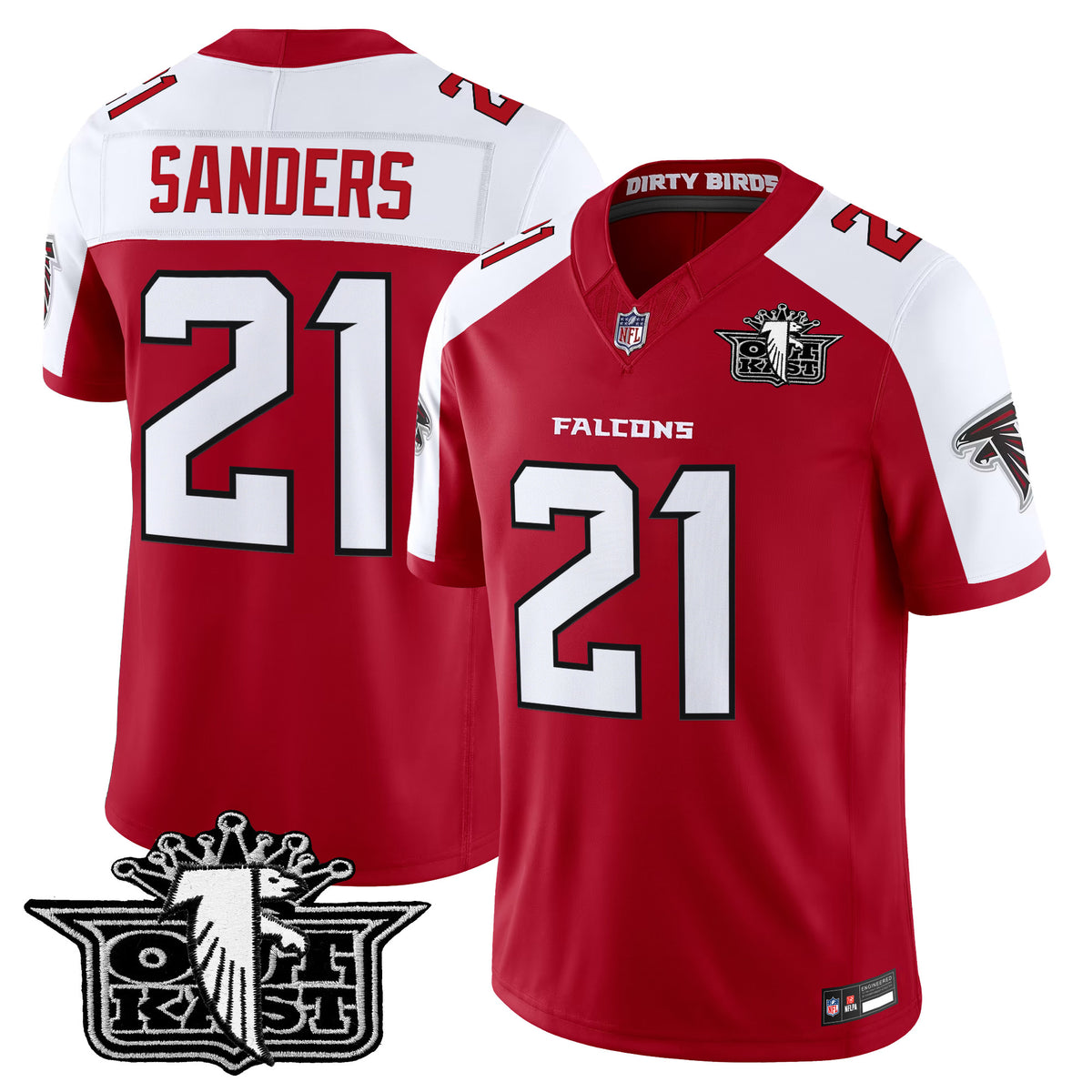 Men's Outkast x Atlanta Falcons 2026 Vapor Limited Jersey - All Stitched - Red Alternate - Deion Sanders — view 1