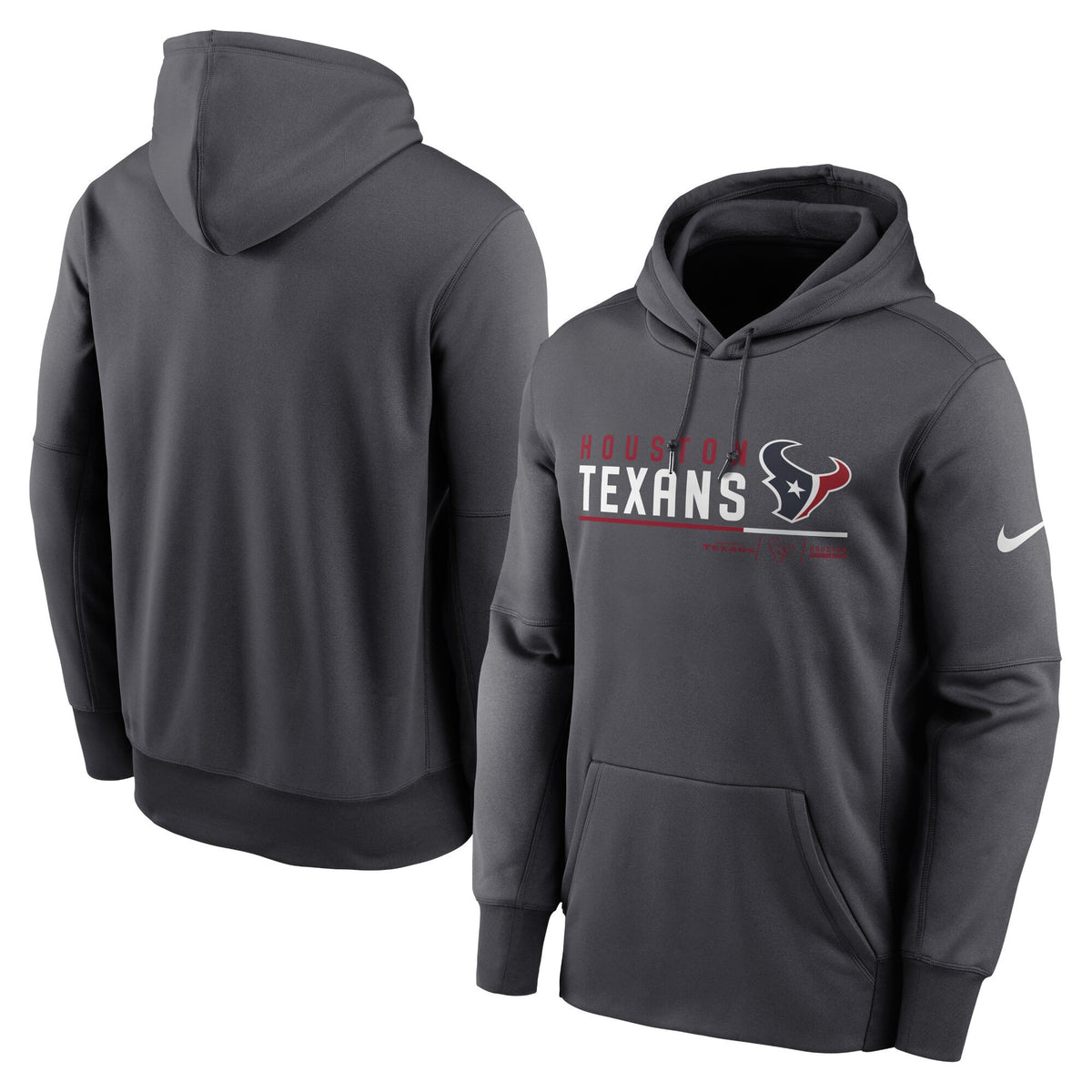Houston Texans Anthracite Prime Name Split Pullover Hoodie - Printed - Printed — view 1