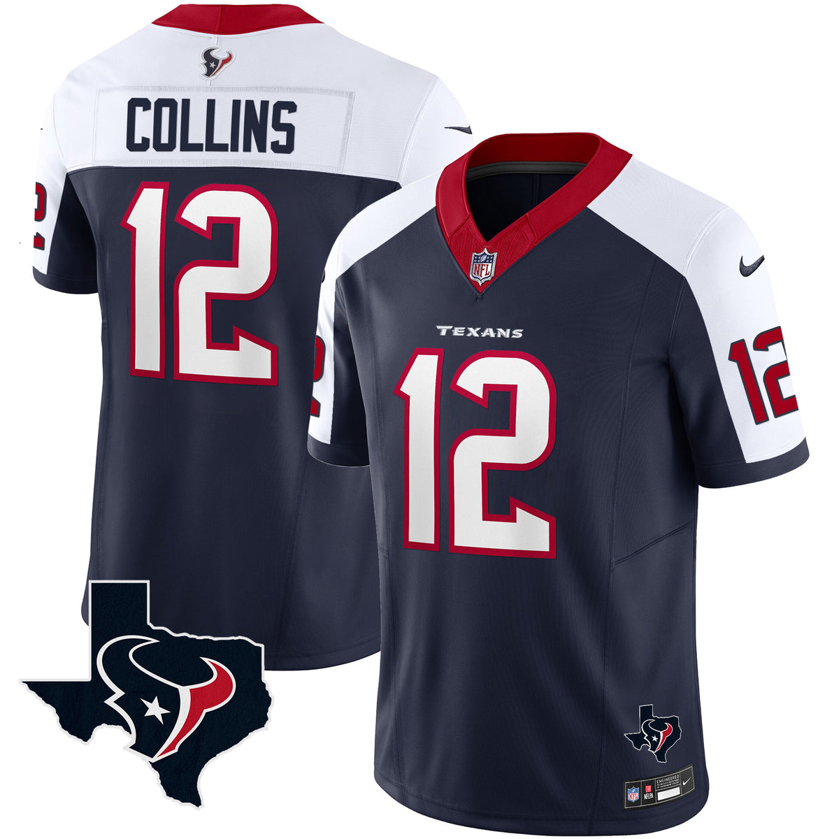 Men's Houston Texans Vapor Limited Jersey - All Stitched - Alternate - Nico Collins — view 1