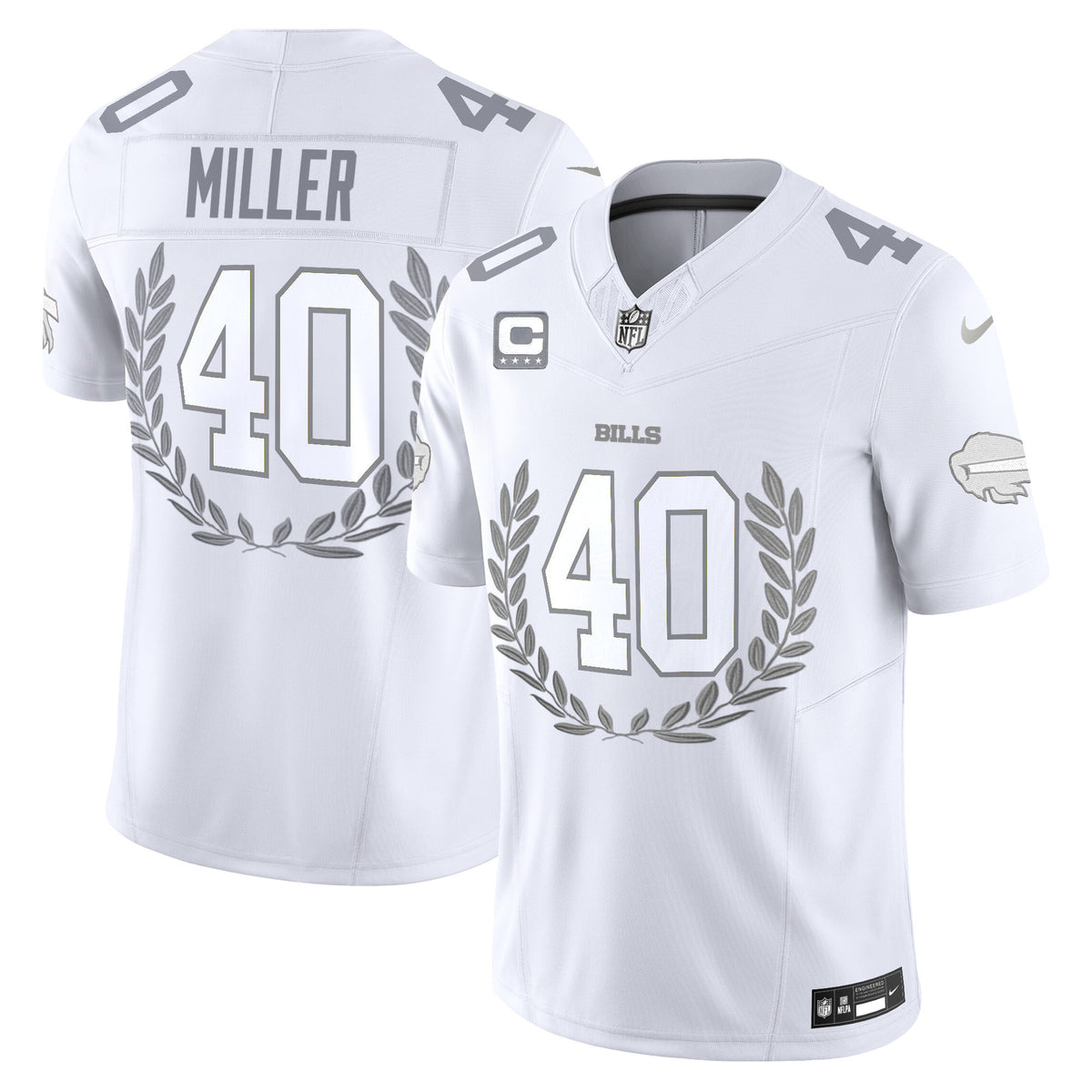 Buffalo Bills Platinum MVP Vapor Limited Jersey - All Stitched - Von Miller — view 1