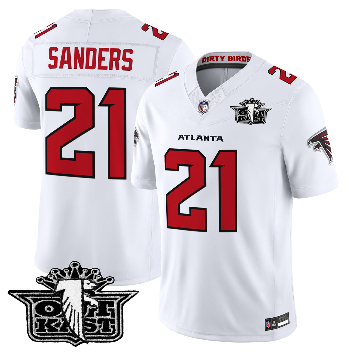 Men's Outkast x Atlanta Falcons 2026 Vapor Limited Jersey - All Stitched - White - Deion Sanders — view 1