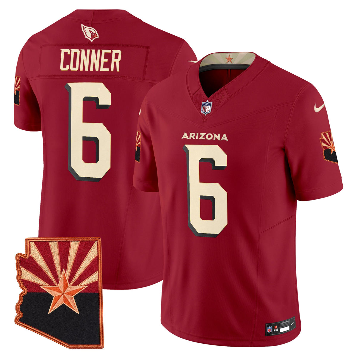 Men's Arizona Cardinals 2025 Rivalries Vapor Limited Jersey - All Stitched - Cardinal - James Conner — view 1