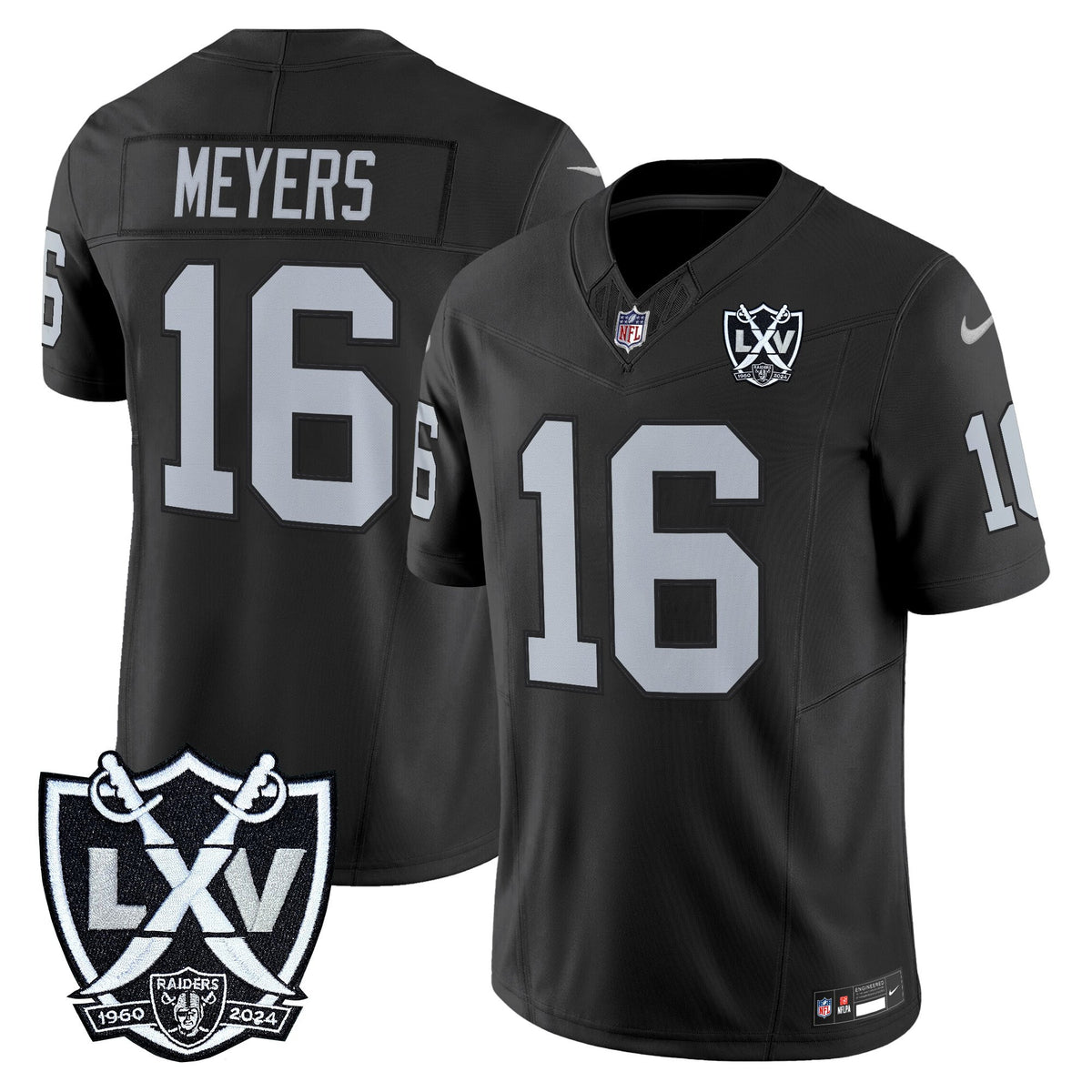 Men's Las Vegas Raiders 2026 Vapor Limited Jersey - All Stitched - Black - Jakobi Meyers — view 1