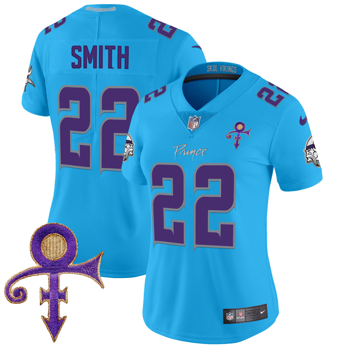 Women's Minnesota Vikings 2024 Prince Vapor Limited Jersey - All Stitched - Light Blue - Harrison Smith — view 1
